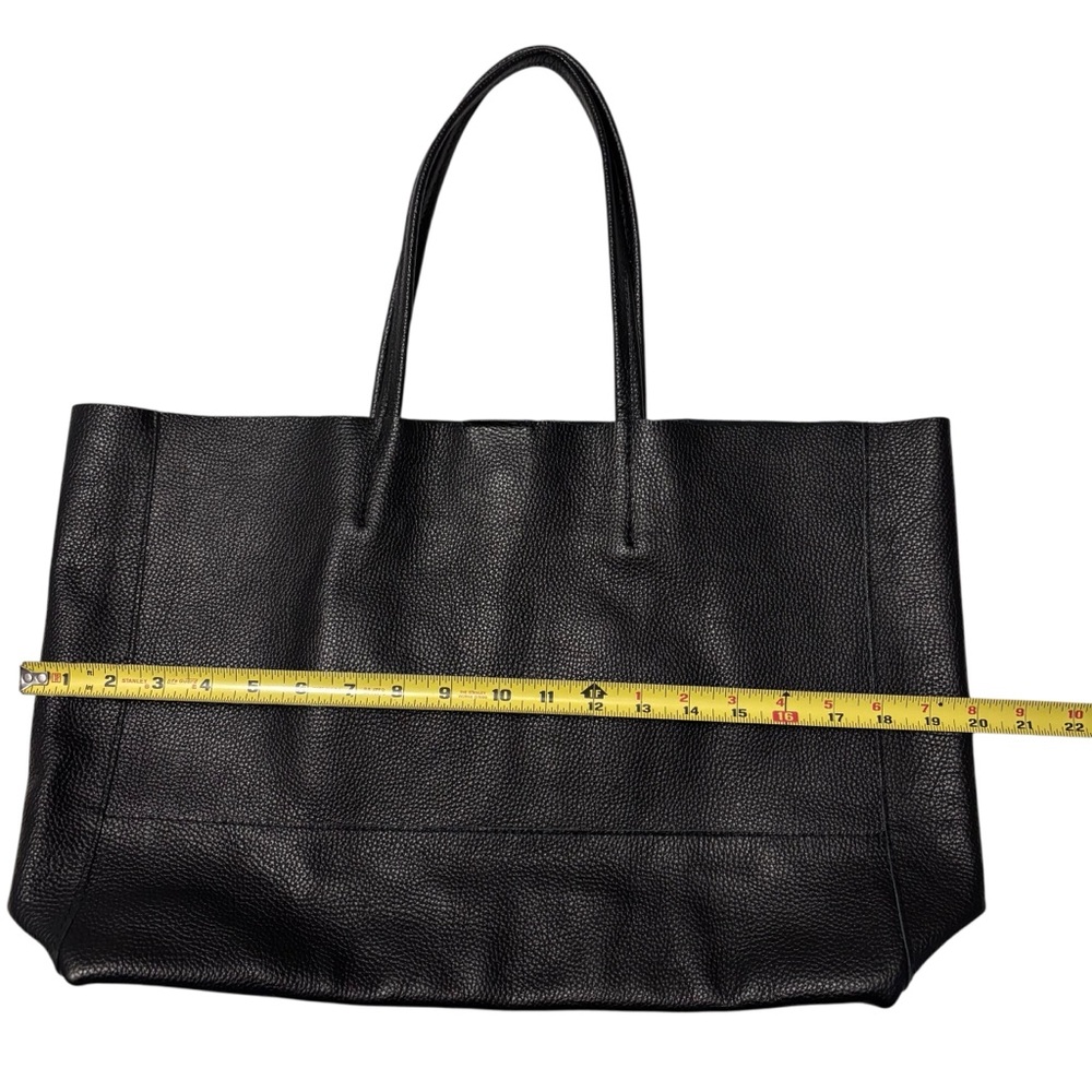 Adoratti Leather Carryall Tote Black Italian Leather NWOT Elegant Tote Bag - Picture 6 of 16